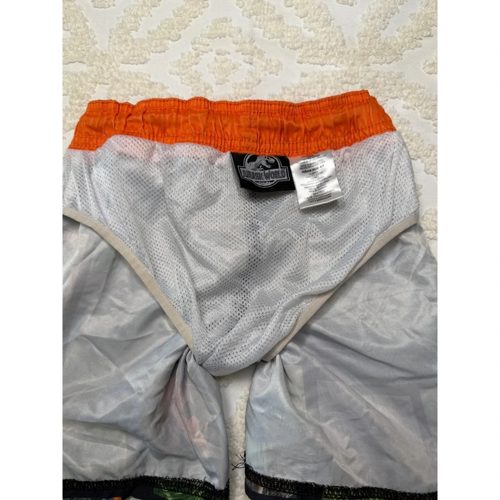 Jurassic World Dinosaur Graphic Swim Trunks Orange Multi XS 4/5 Boys‎ Swimwear